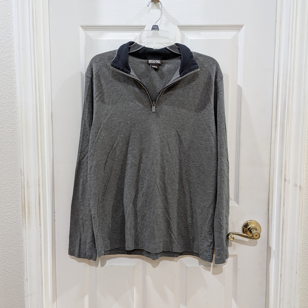Gray Quarter-Zip Pullover